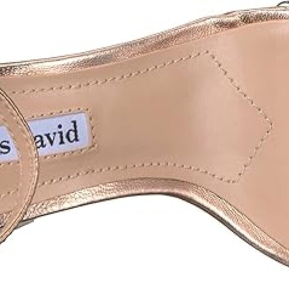 Charles David Cristal Strappy High Heels Rose Gold Metallic Women's Size 7.5 - Picture 4 of 15
